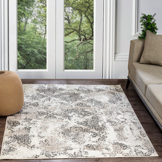 Tapis Vintage Oriental Blanc/Gris Palermo