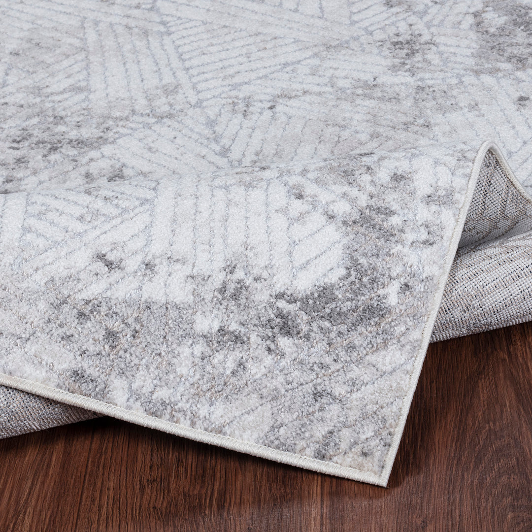Tapis Scandinave Moderne Blanc/Gris Marrakech