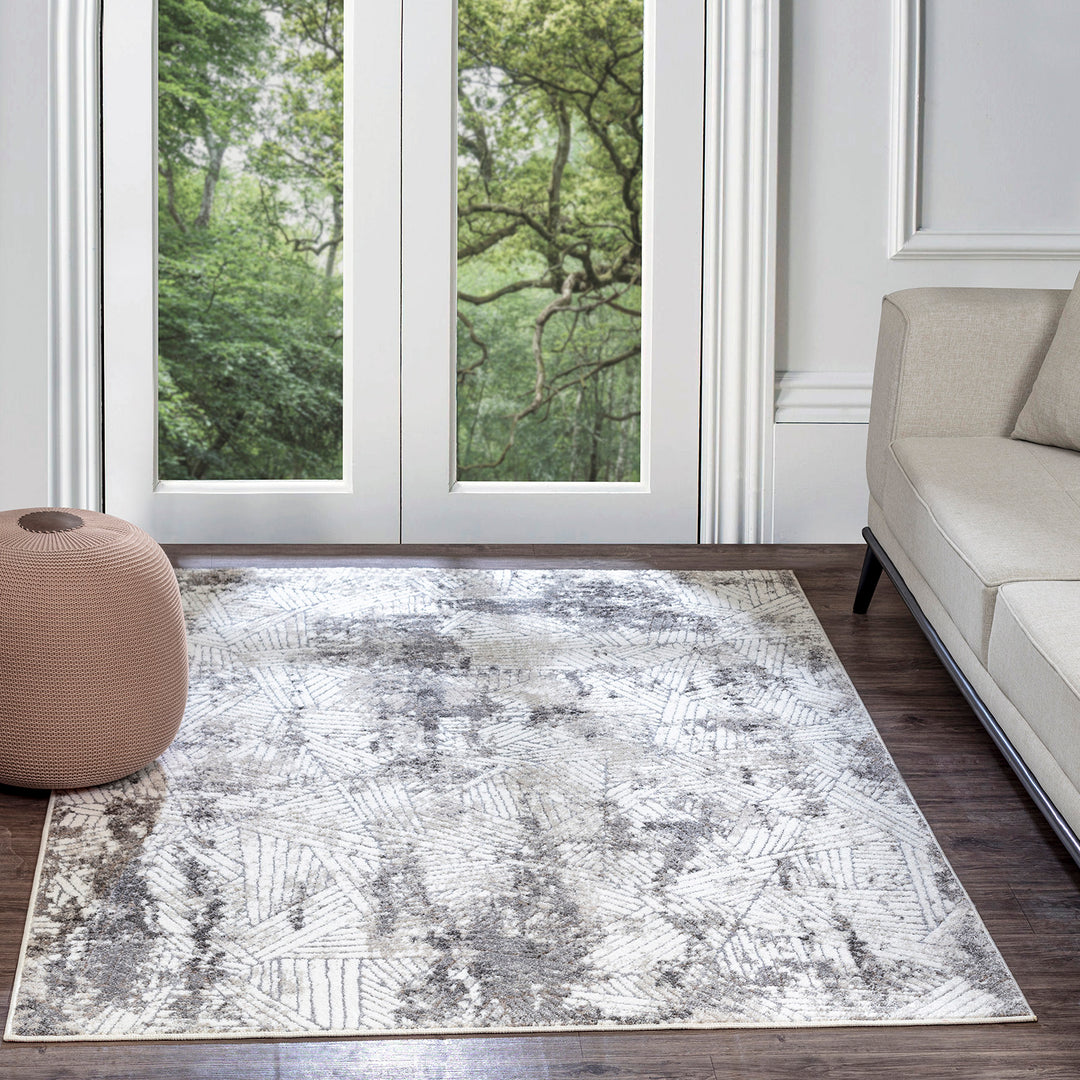 Tapis Scandinave Moderne Blanc/Gris Marrakech