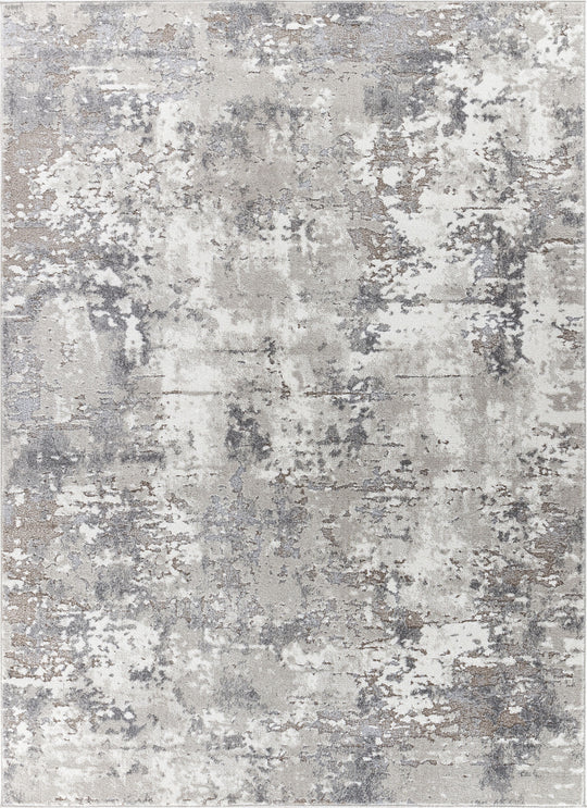 Tapis Abstrait Moderne Blanc/Gris Ceren