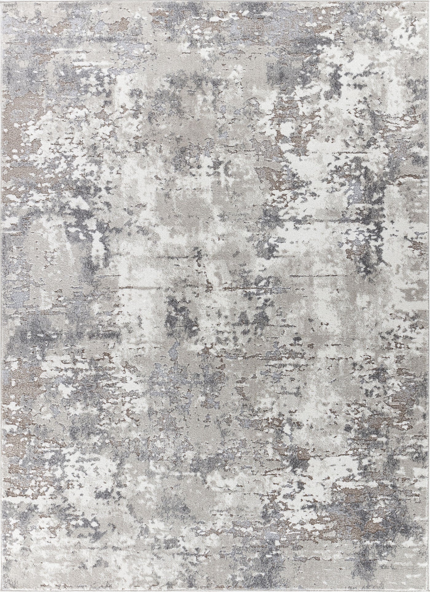 Tapis Abstrait Moderne Blanc/Gris Ceren