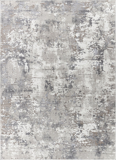 Tapis Abstrait Moderne Blanc/Gris Ceren
