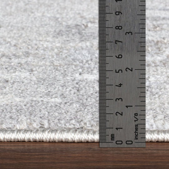 Tapis Abstrait Moderne Blanc/Gris Ceren
