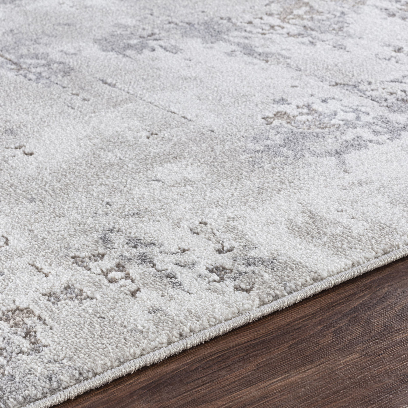 Tapis Abstrait Moderne Blanc/Gris Ceren