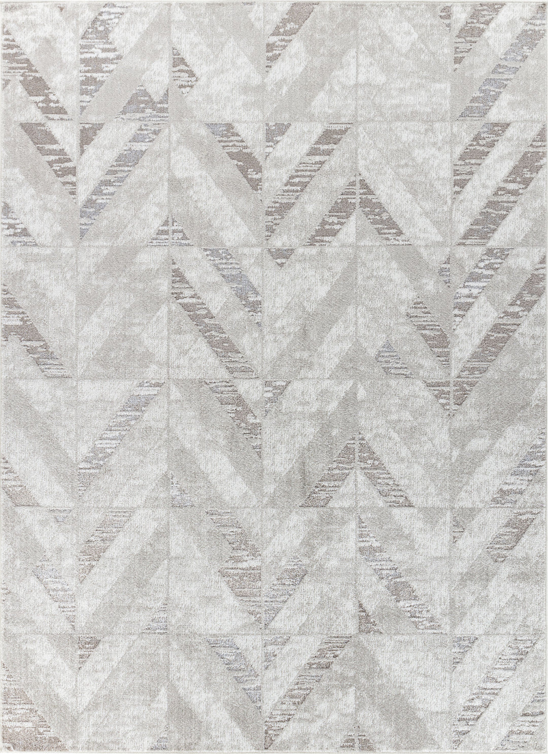 Tapis Scandinave Moderne Blanc/Gris Qatar
