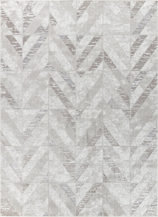 Tapis Scandinave Moderne Blanc/Gris Qatar