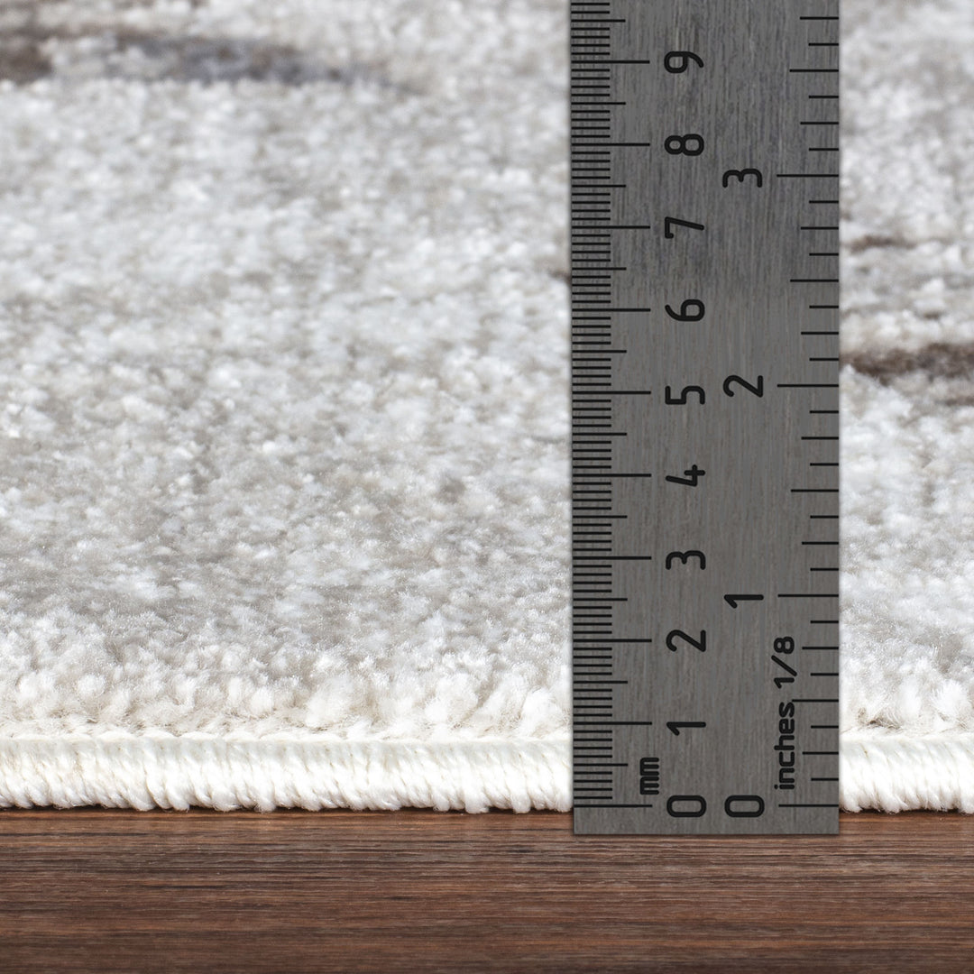 Tapis Scandinave Moderne Blanc/Gris Qatar