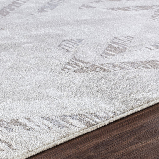 Tapis Scandinave Moderne Blanc/Gris Qatar