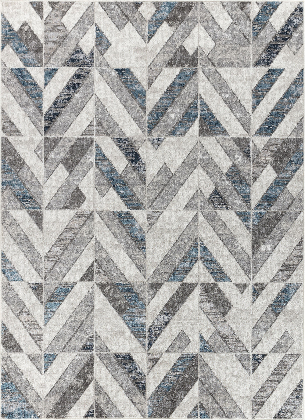 Tapis Scandinave Moderne Bleu/Gris Qatar