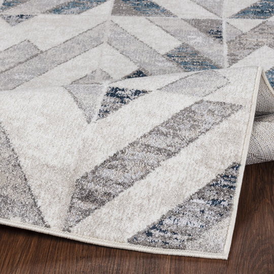 Tapis Scandinave Moderne Bleu/Gris Qatar