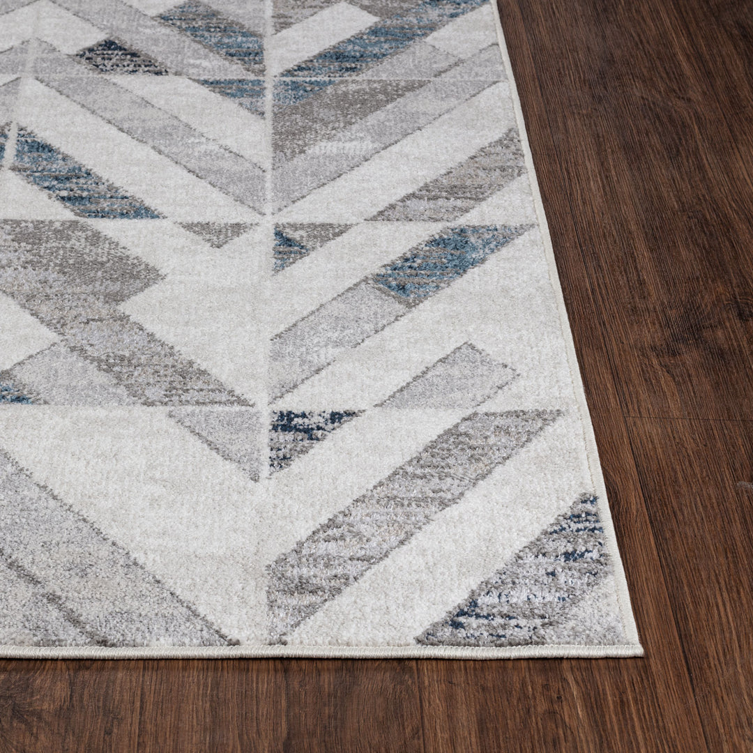 Tapis Scandinave Moderne Bleu/Gris Qatar