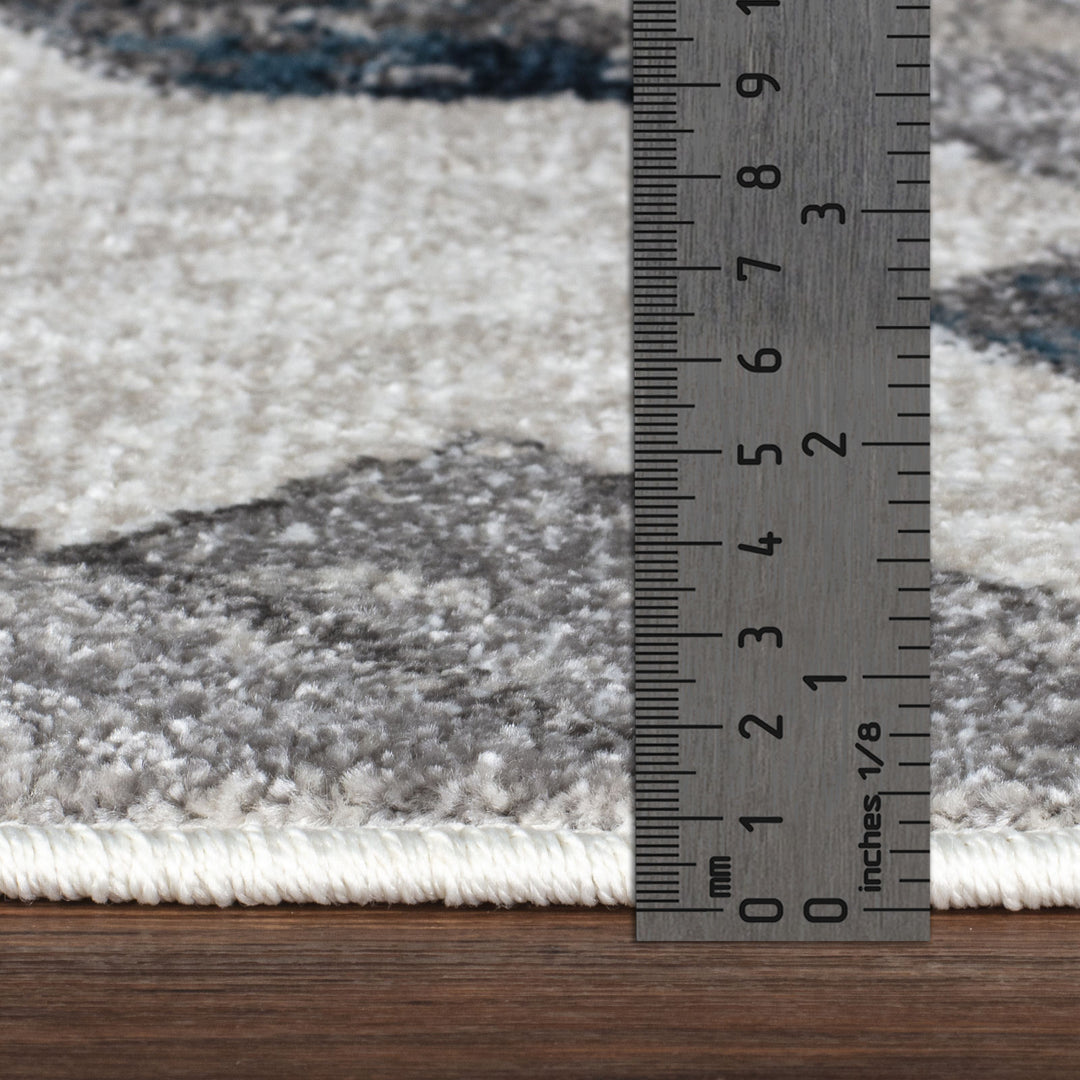 Tapis Scandinave Moderne Bleu/Gris Qatar