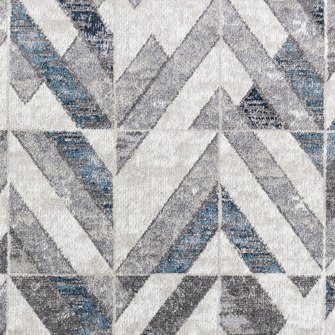 Tapis Scandinave Moderne Bleu/Gris Qatar