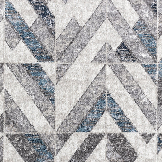Tapis Scandinave Moderne Bleu/Gris Qatar