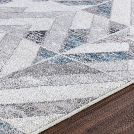 Tapis Scandinave Moderne Bleu/Gris Qatar