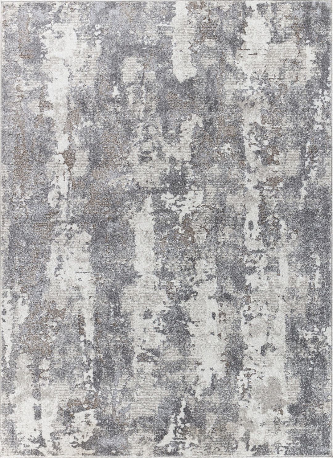 Tapis Abstrait Moderne Gris Ceren