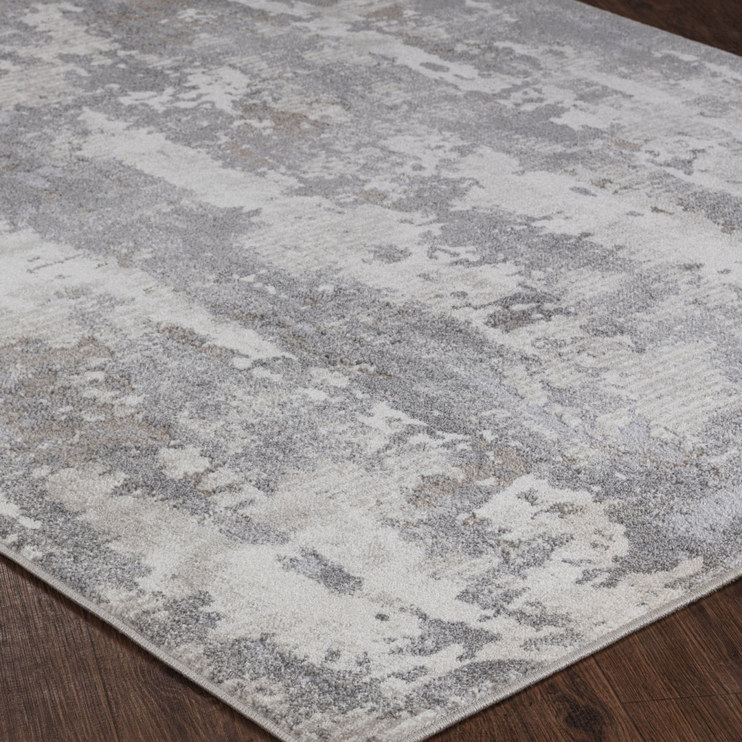Tapis Abstrait Moderne Gris Ceren