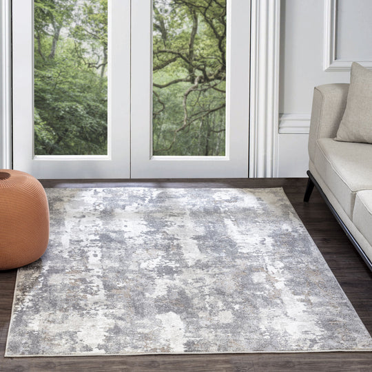 Tapis Abstrait Moderne Gris Ceren