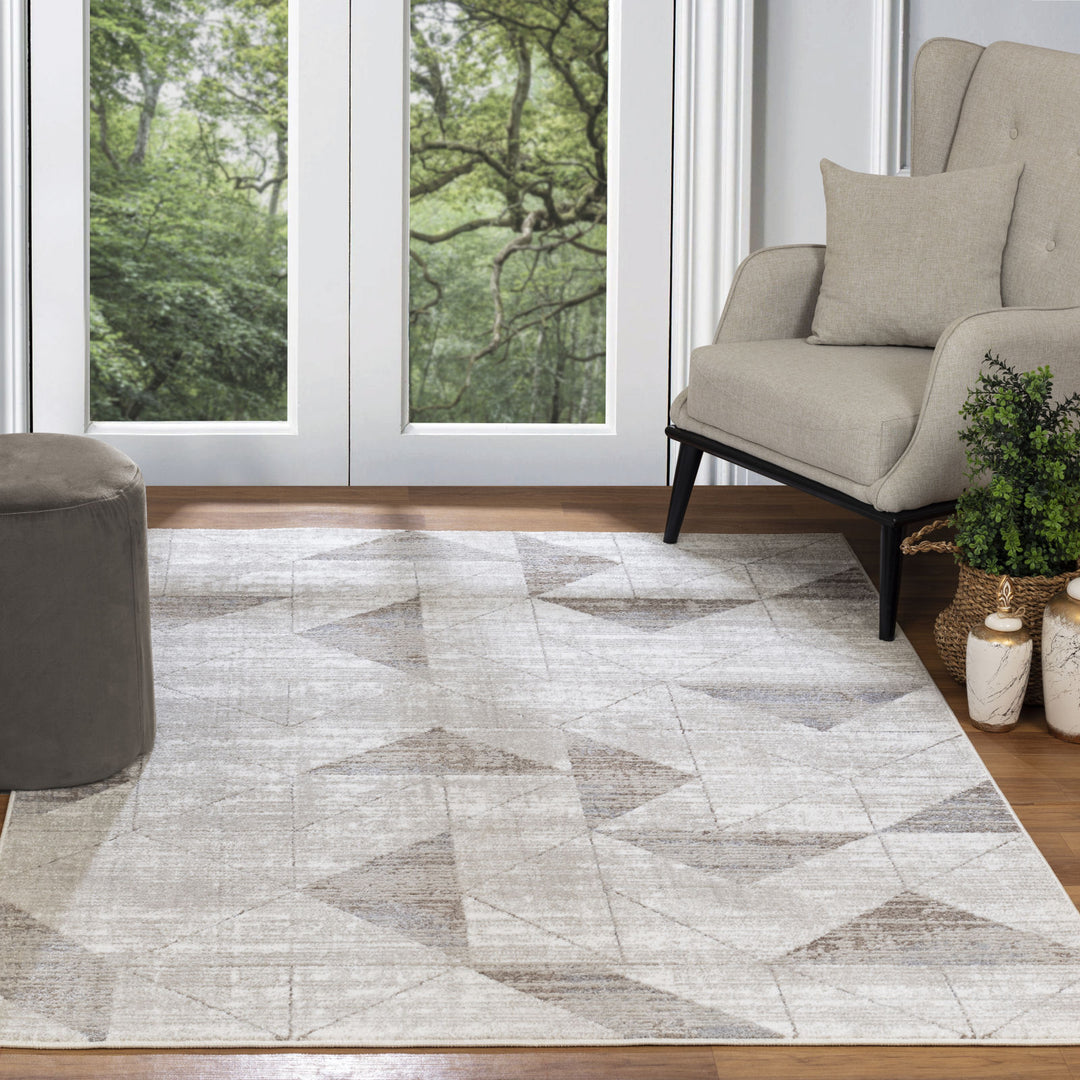 Tapis Scandinave Moderne Blanc/Gris Oslo