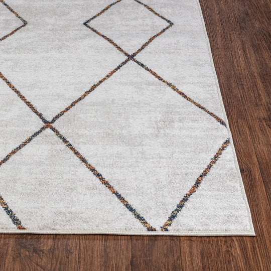 Tapis Scandinave Moderne Gris/Orange Nagano