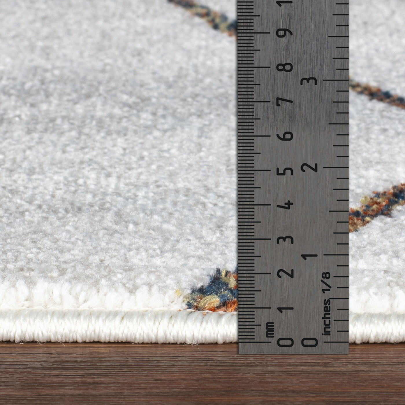 Tapis Scandinave Moderne Gris/Orange Nagano