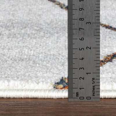 Tapis Scandinave Moderne Gris/Orange Nagano