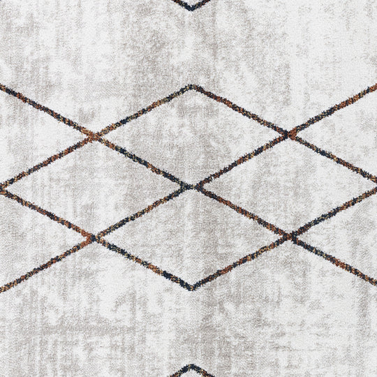 Tapis Scandinave Moderne Gris/Orange Nagano
