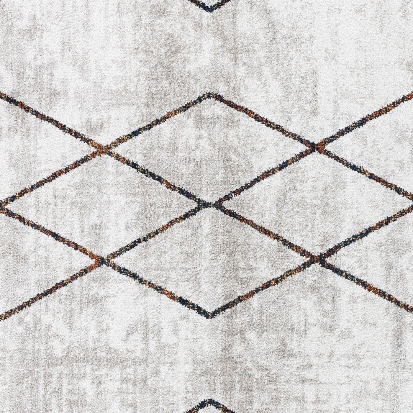 Tapis Scandinave Moderne Gris/Orange Nagano