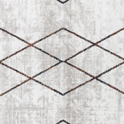 Tapis Scandinave Moderne Gris/Orange Nagano