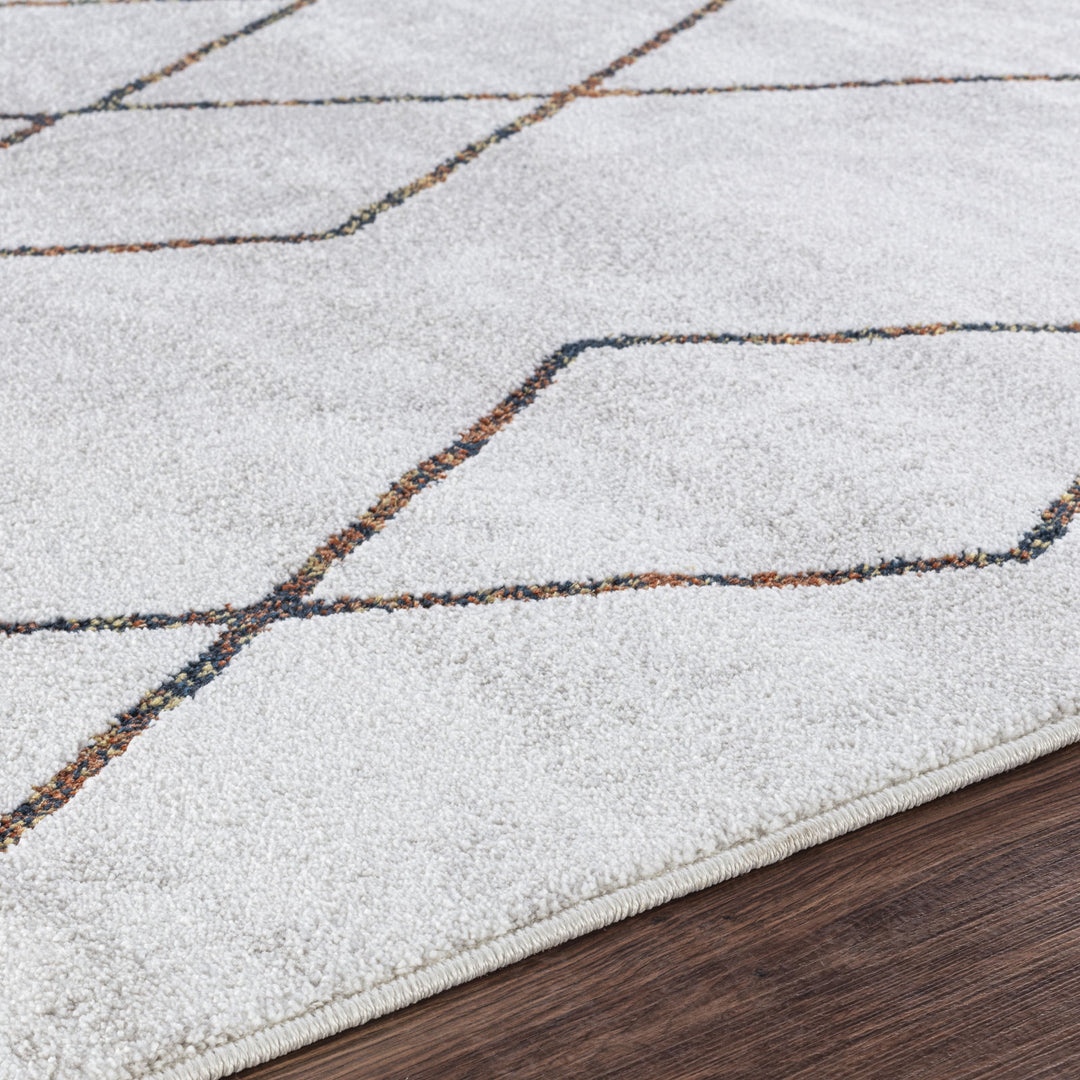 Tapis Scandinave Moderne Gris/Orange Nagano