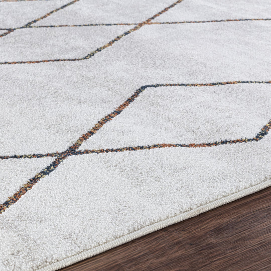 Tapis Scandinave Moderne Gris/Orange Nagano