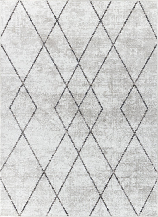 Tapis Scandinave Moderne Blanc/Gris Nagano