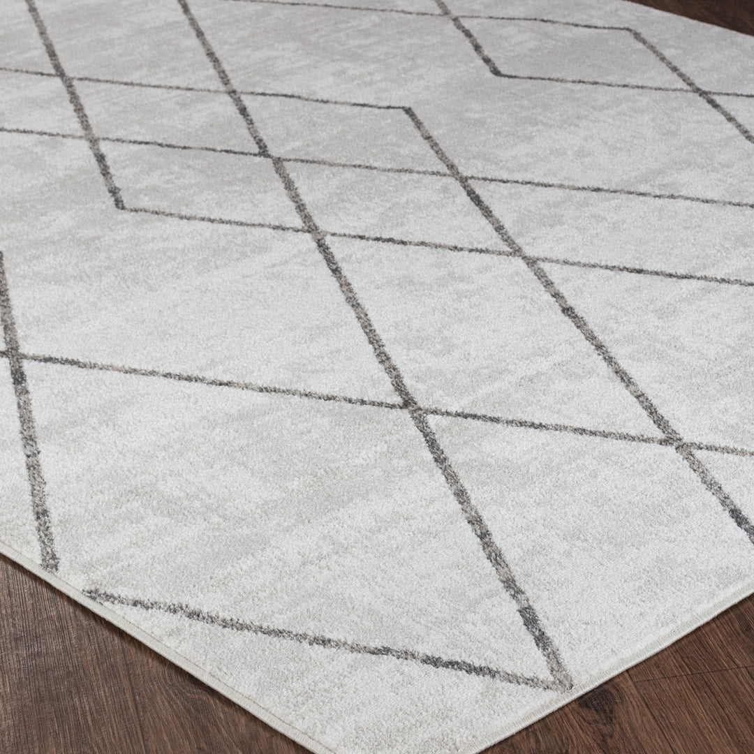 Tapis Scandinave Moderne Blanc/Gris Nagano