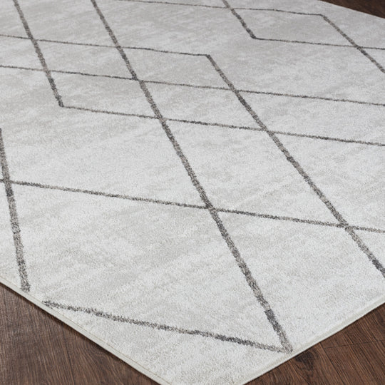 Tapis Scandinave Moderne Blanc/Gris Nagano