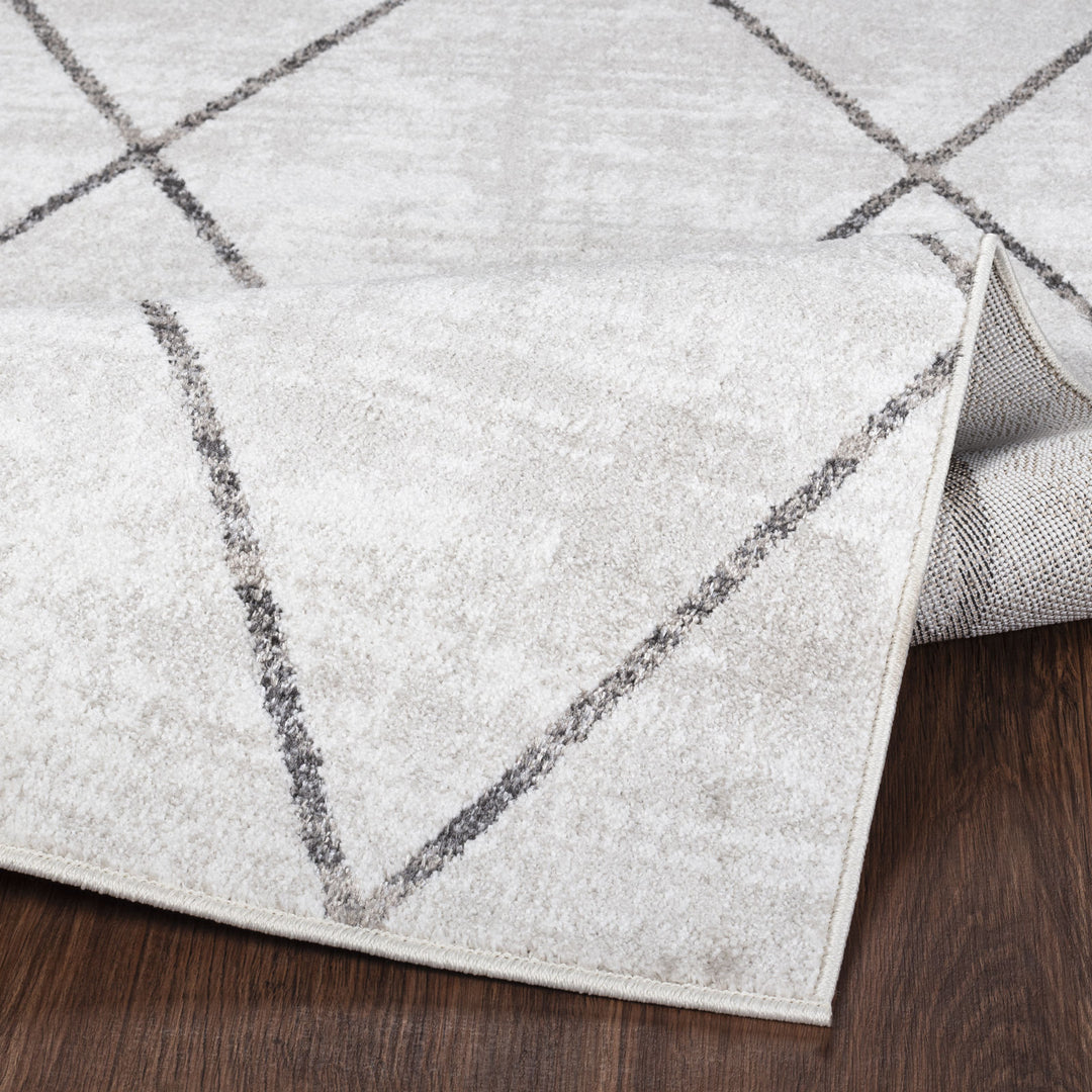 Tapis Scandinave Moderne Blanc/Gris Nagano