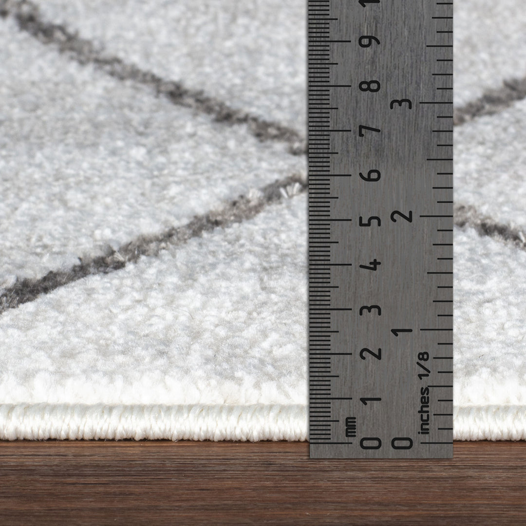 Tapis Scandinave Moderne Blanc/Gris Nagano