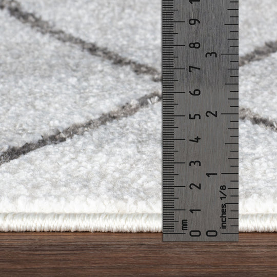 Tapis Scandinave Moderne Blanc/Gris Nagano