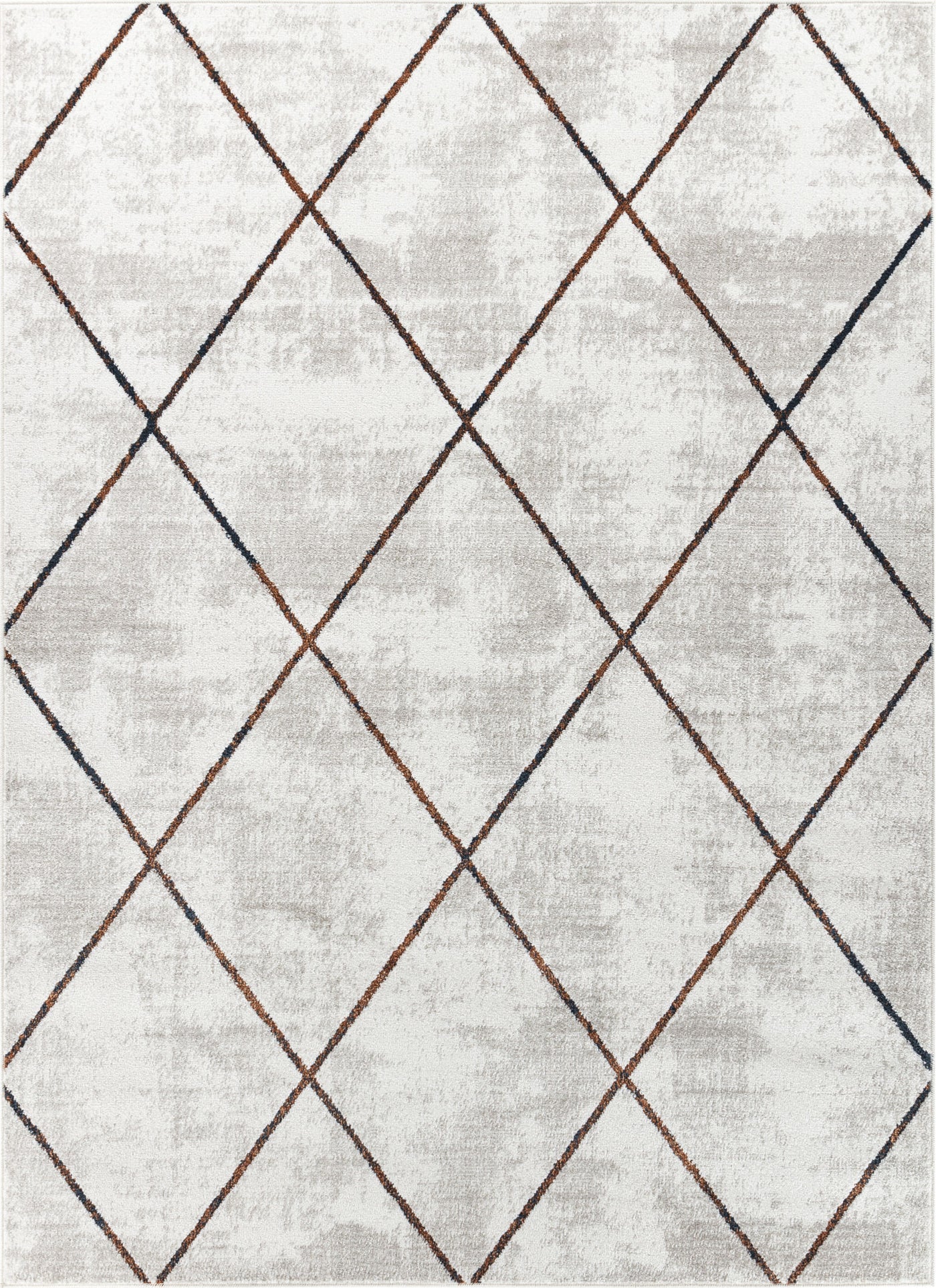 Tapis Scandinave Moderne Gris/Orange Bogota