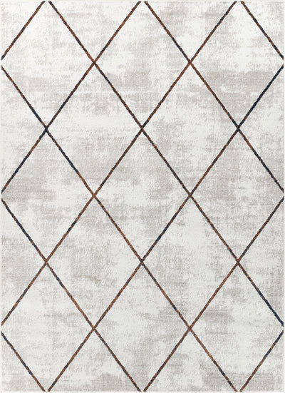 Tapis Scandinave Moderne Gris/Orange Bogota
