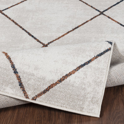 Tapis Scandinave Moderne Gris/Orange Bogota