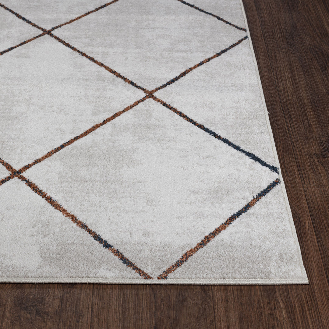 Tapis Scandinave Moderne Gris/Orange Bogota