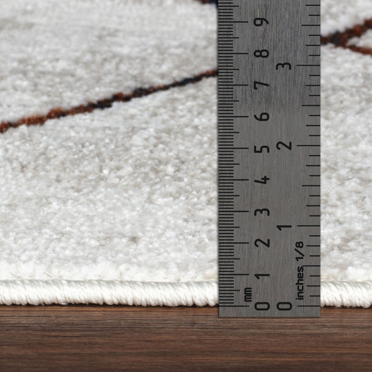 Tapis Scandinave Moderne Gris/Orange Bogota