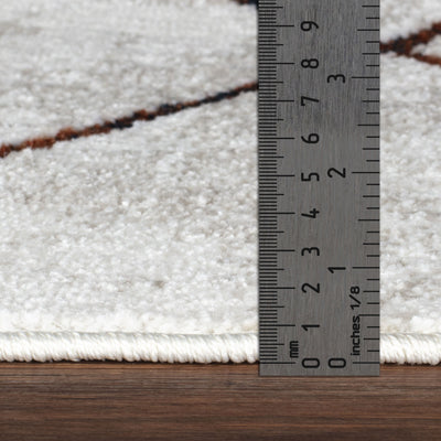 Tapis Scandinave Moderne Gris/Orange Bogota