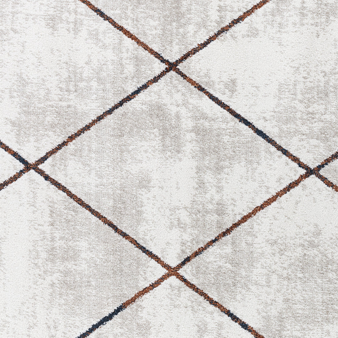 Tapis Scandinave Moderne Gris/Orange Bogota