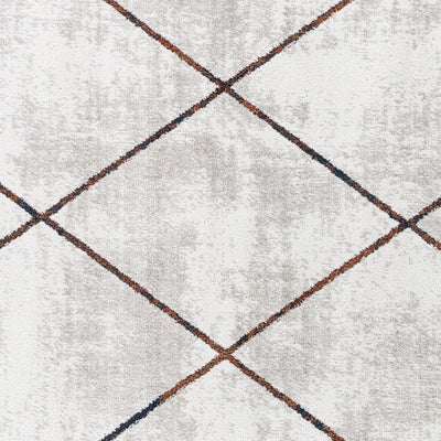 Tapis Scandinave Moderne Gris/Orange Bogota