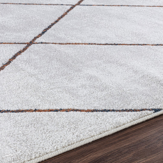 Tapis Scandinave Moderne Gris/Orange Bogota