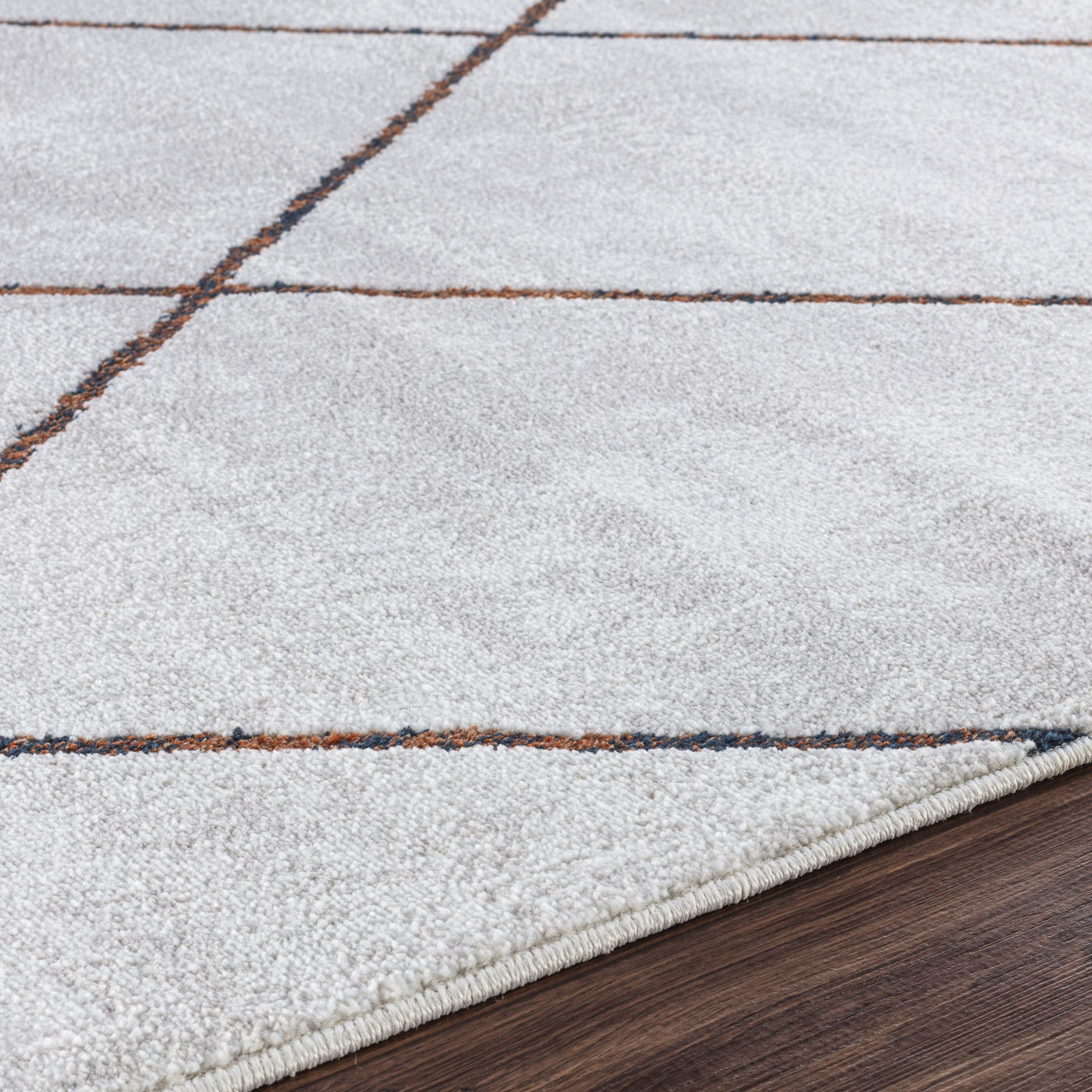 Tapis Scandinave Moderne Gris/Orange Bogota