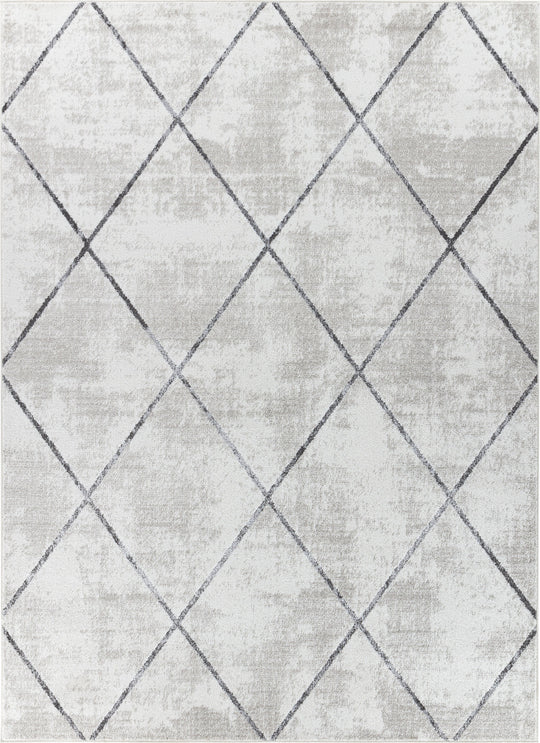 Tapis Scandinave Moderne Blanc/Gris Bogota