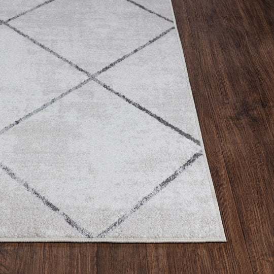 Tapis Scandinave Moderne Blanc/Gris Bogota