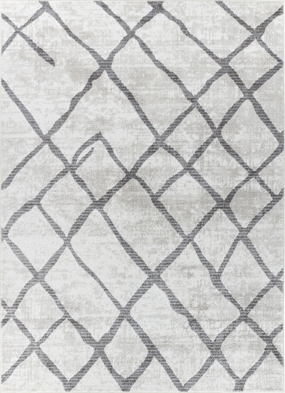 Tapis Scandinave Moderne Blanc/Gris Caracas